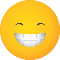 Emoji face big smile vector