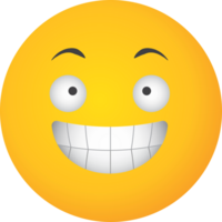 Emoji yellow face laugh vector