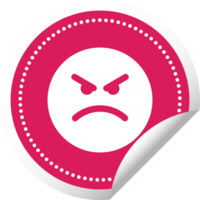 Emoji emoticon sticker angry vector