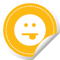 Emoji emoticon sticker tounge vector