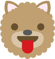 Emoji dog face tongue vector