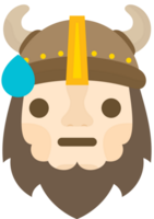 emoji vikingo sudor vector