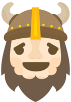 Emoji viking reiieved vector