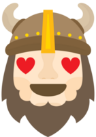 Emoji viking love vector