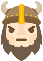 emoji vikingo enojado vector