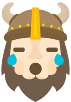 Emoji viking cry vector