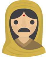 Emoji Indian woman sad vector