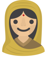 Emoji Indian woman smile vector