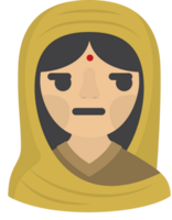 Emoji Indian woman smirk vector