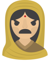 Emoji Indian woman  vector