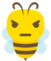 dibujos animados de abeja emoji enojado vector