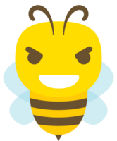 Emoji bee cartoon laugh vector