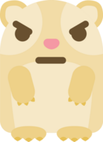 Emoji guinea pig angry vector