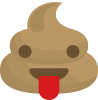 Emoji poop tongue vector