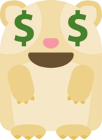 emoji conejillo de indias dólar vector