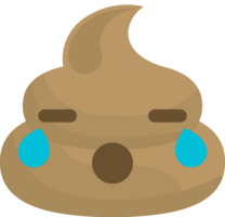 Emoji poop cry vector