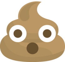 Emoji poop gasp vector