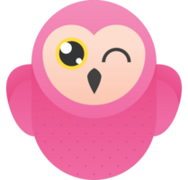 Emoji owl wink vector