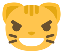 Emoji cat face evil smile vector