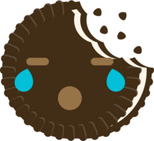 Emoji cookie cry vector