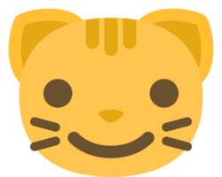Emoji cat face smile  vector