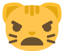 emoji gato cara enojado vector
