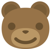 Emoji bear face smile vector