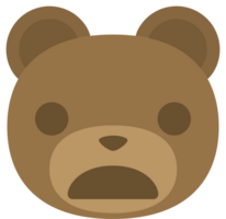 Emoji bear face sad vector