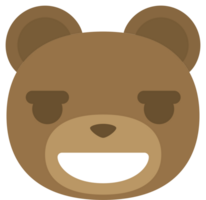 Emoji bear face smile vector