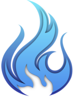 fuego azul vector