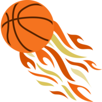 Basketball on fire vector