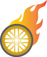 rueda de quemadura vector