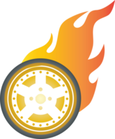 Burn wheel vector