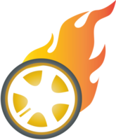 rueda de quemadura vector