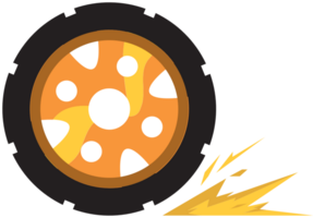 Burn out wheel vector