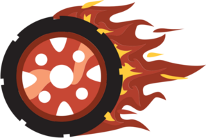 Burn out wheel vector