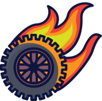 Burnout wheel vector