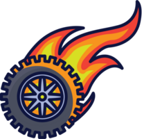 Burnout wheel vector