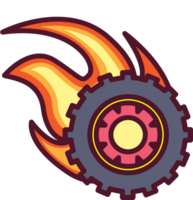 Burnout wheel vector