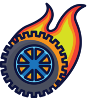 Burnout wheel vector