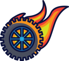 Burnout wheel vector