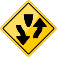 divide highway road sign vector