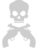 gun and skull vector