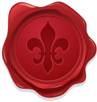 fleur Delaware lis cera sello vector