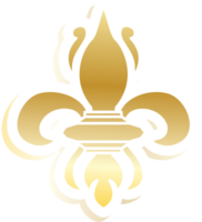 Fleur de lis gold vector