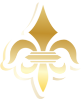 Fleur de lis gold vector