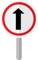 proceed straight no turn road sign vector