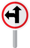 proceed straight or turn left vector