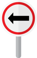 turn left road sign vector