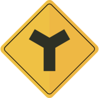 intersection ahead road sign vector